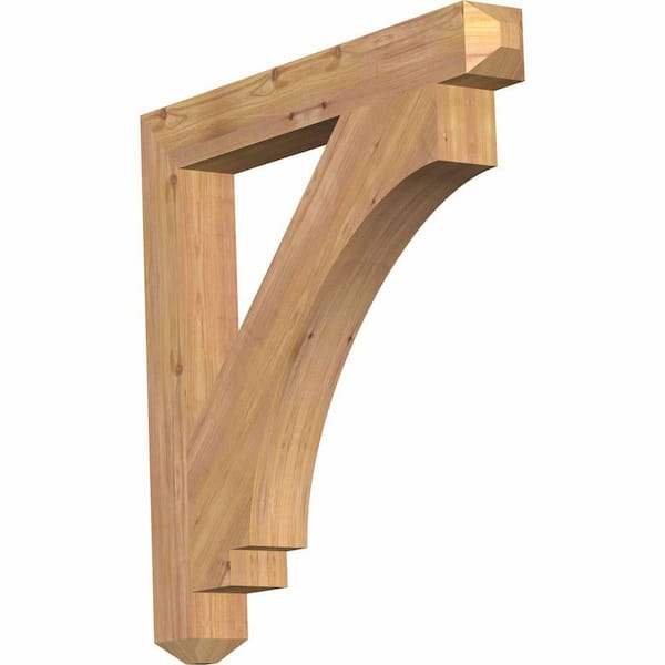 Ekena Millwork 3.5 in. x 30 in. x 30 in. Western Red Cedar Imperial Craftsman Smooth Bracket