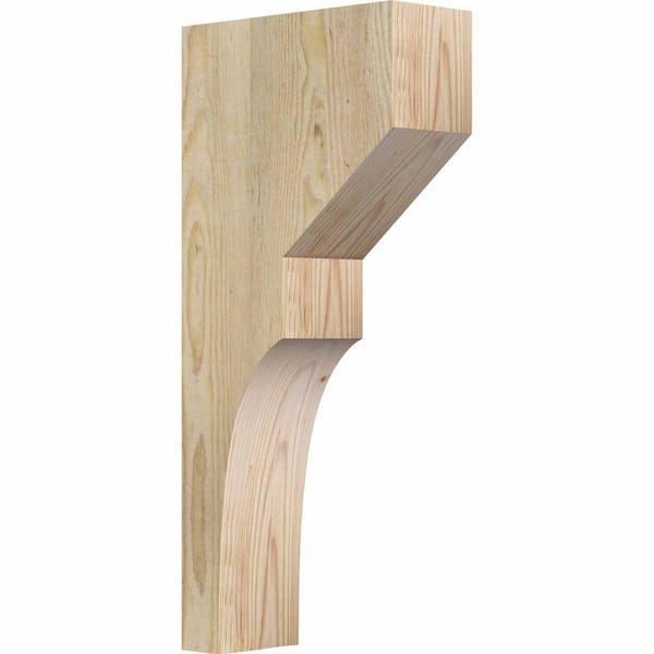 Ekena Millwork 4 in. x 10 in. x 22 in. Douglas Fir Monterey Rough Sawn Corbel