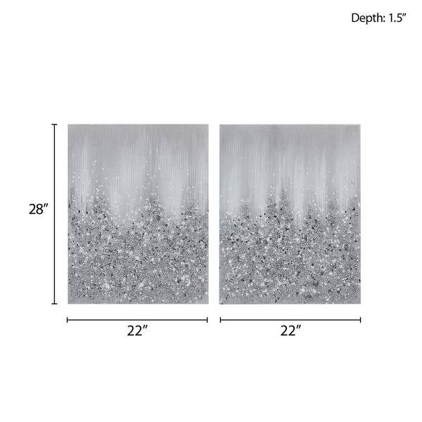 2-Piece Unframed Art Print 28 in. x 22 in. Heavily Embellished