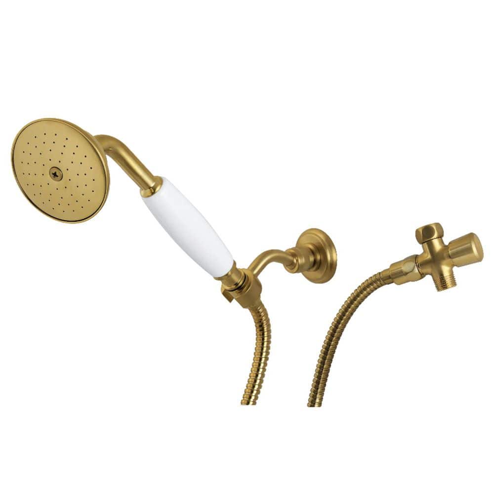 Victorian 1-Spray Wall Mount Handheld Shower Head 1.8 GPM in Brushed Brass price history on PriceWatchPro