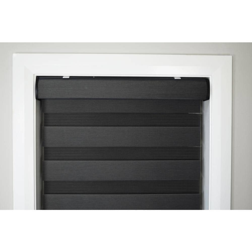 Cordless Black Zebra Privacy Shade 33in x 72in