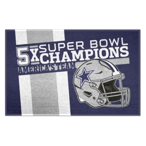 FANMATS Dallas Cowboys Dynasty Navy 1.5 ft. x 2.5 ft. Starter Area Rug