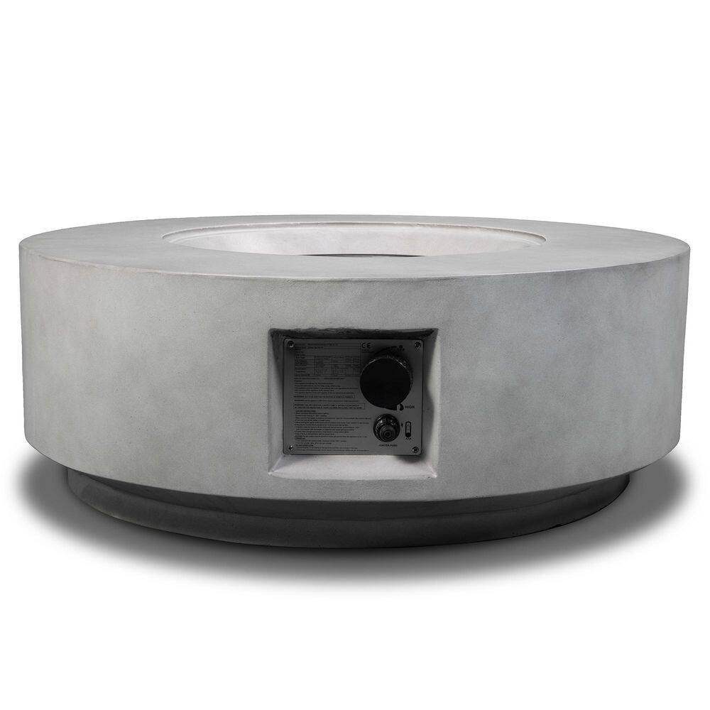 30 in. Light Gray Round Propane Gas Concrete Fire Pit Table price history on PriceWatchPro