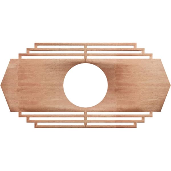 Ekena Millwork 0.375 in. x 26 in. x 13 in. Wood (Cherry) Medallion Moulding