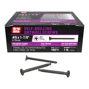 #6 x 1-7/8 in. #2 Phillips Bugle Head Fine Thread Drywall Screws 1 lb. Box