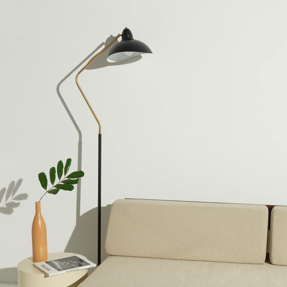 Arcadian Swoop Adjustable Black LED Floor Lamp for Kids