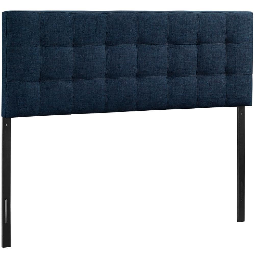 MODWAY Lily Navy Queen Upholstered Fabric Headboard MOD5041NAV The Home Depot