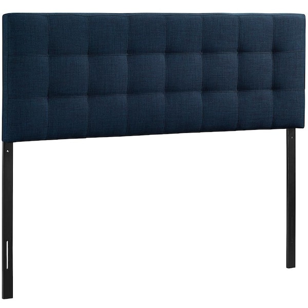 MODWAY Lily Navy Queen Upholstered Fabric Headboard