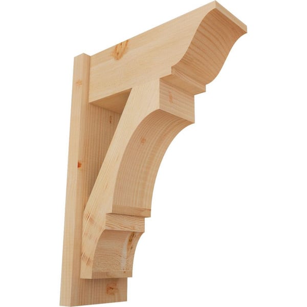 Ekena Millwork 8 in. x 26 in. x 18 in. Douglas Fir Balboa Traditional Smooth Outlooker