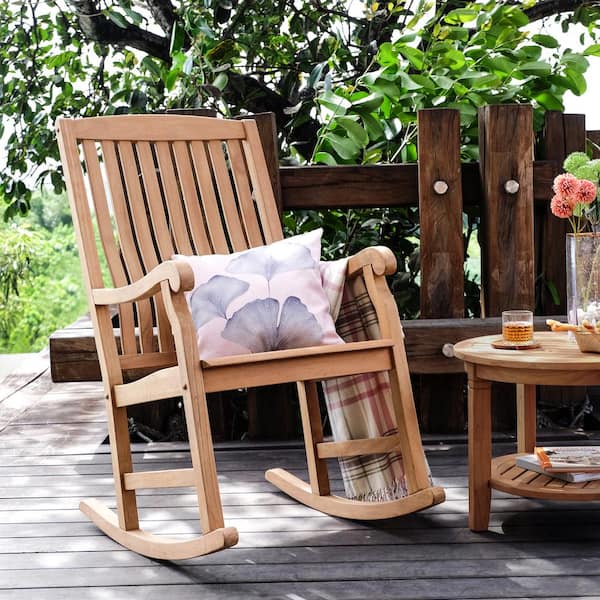 Teak garden store rocking chair