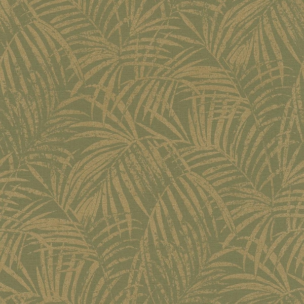 Advantage Yumi Green Palm Leaf Wallpaper Sample