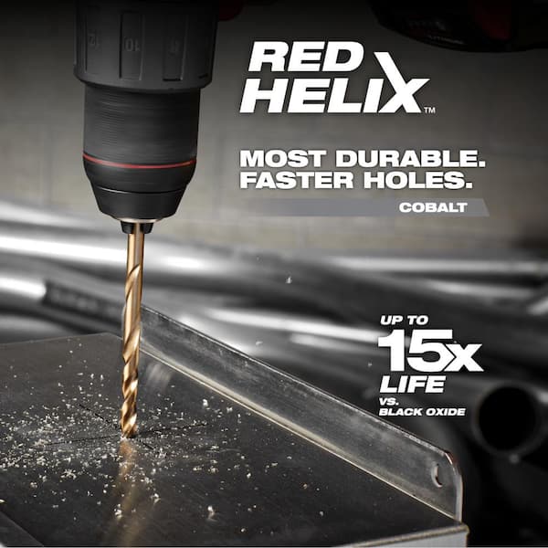 Milwaukee 9/64 in. Red Helix Cobalt Drill Bit 48-89-2306 - The Home Depot