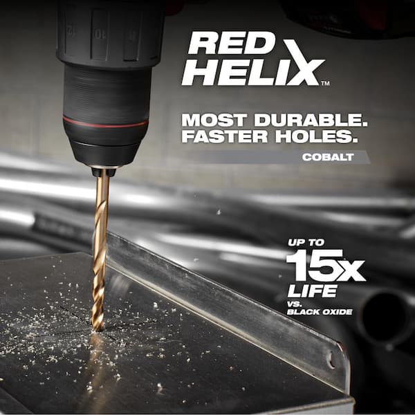 Milwaukee 1/2 in. Cobalt Red Helix Twist Drill Bit (5-Pack) 48-89