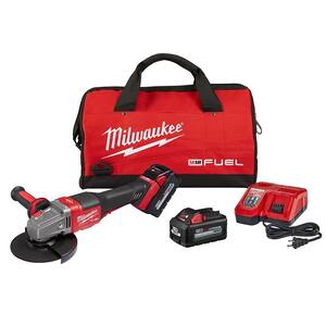 M18 FUEL 18-Volt Lithium-Ion Brushless Cordless 4-1/2 in./6 in. Grinder with Paddle Switch Kit and Two 6.0 Ah Battery