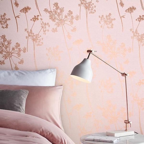 Anthriscus Blush Pink Floral Paste the Wall Wallpaper