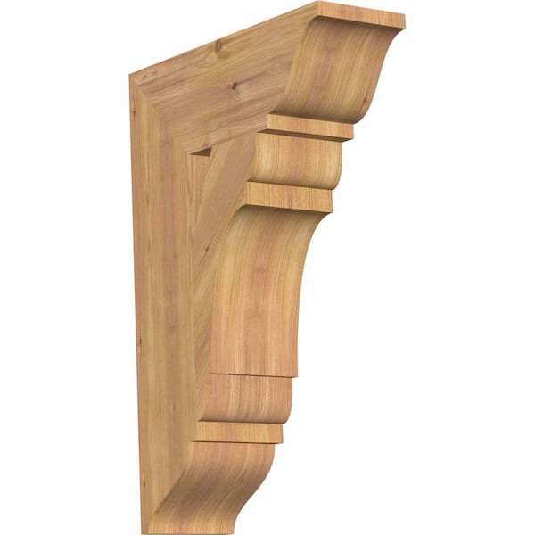Ekena Millwork 5.5 in. x 26 in. x 18 in. Western Red Cedar Olympic Traditional Smooth Bracket