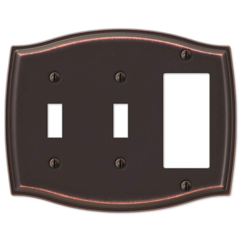 Vineyard 3 Gang 2-Toggle and 1-Rocker Steel Wall Plate - Aged Bronze price history on PriceWatchPro