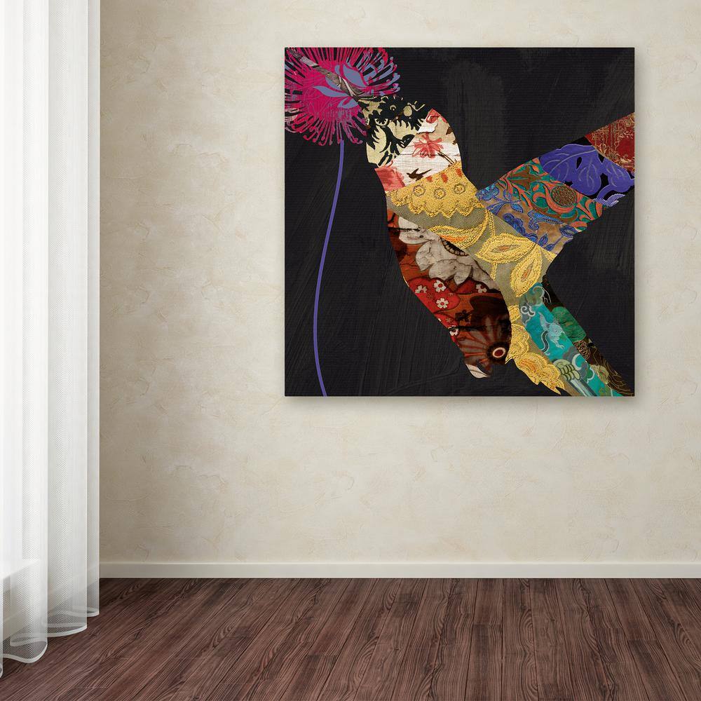 Hummingbird Brocade II Multicolor Canvas Graphic Art