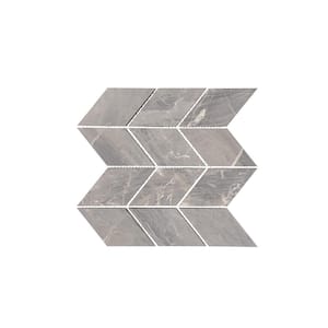 EpicClean Milton Glamour Polished 10 in. x 12 in. Color Body Chevron Mosaic Tile (0.75 sq. ft./Each)