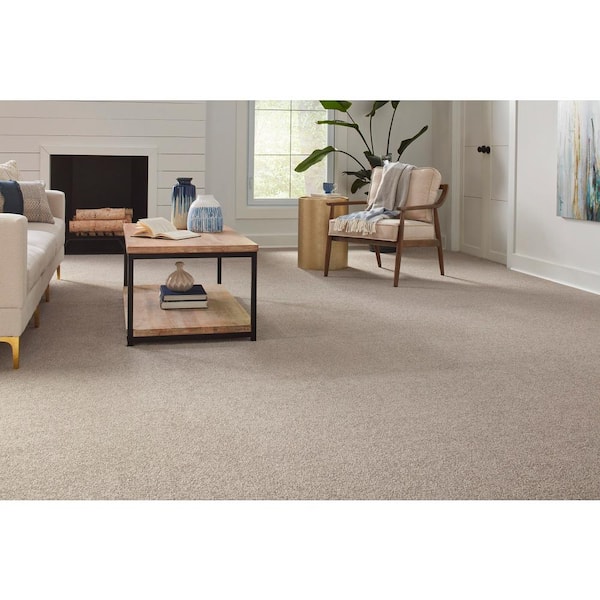 Still in Love I Young Love Grey 39 oz. Blend Texture Installed Carpet