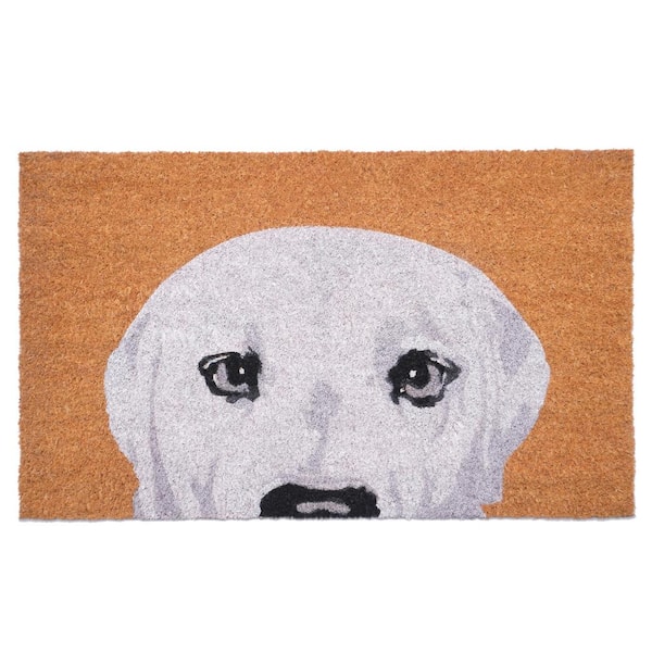 Calloway Mills White Labrador 24 in. x 36 in. Indoor or Outdoor Door Mat