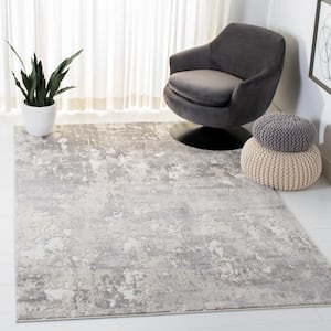 Skyler Light Gray/Gray 4 ft. x 6 ft. Abstract Distressed Area Rug