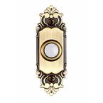 Wired LED Illuminated Doorbell Push Button, Antique Brass