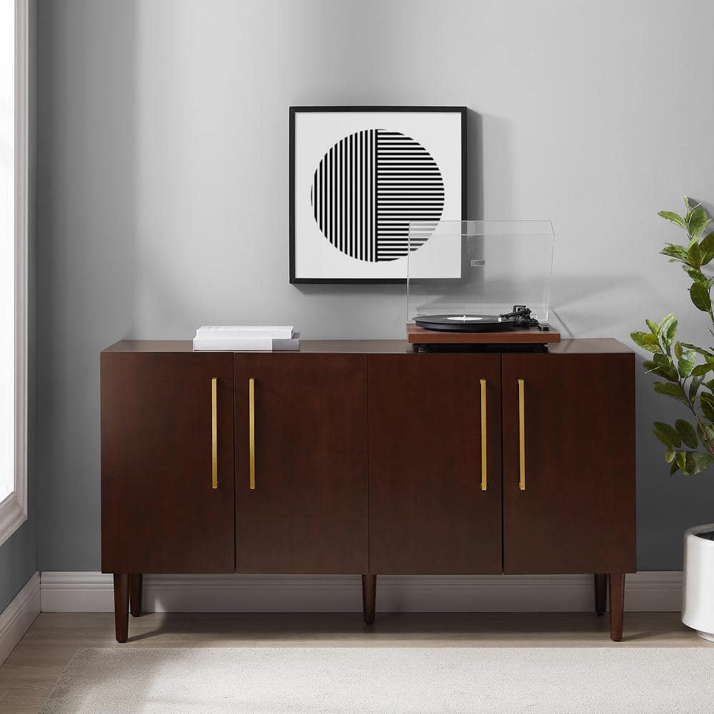 Everett Mid-Century Mahogany Sideboard with Adjustable Shelving