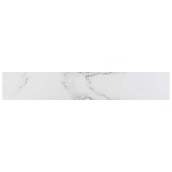 Tinos White 3-1/8 in. x 17-3/8 in. Porcelain Floor and Wall Tile (12.0 sq. ft. /Case)