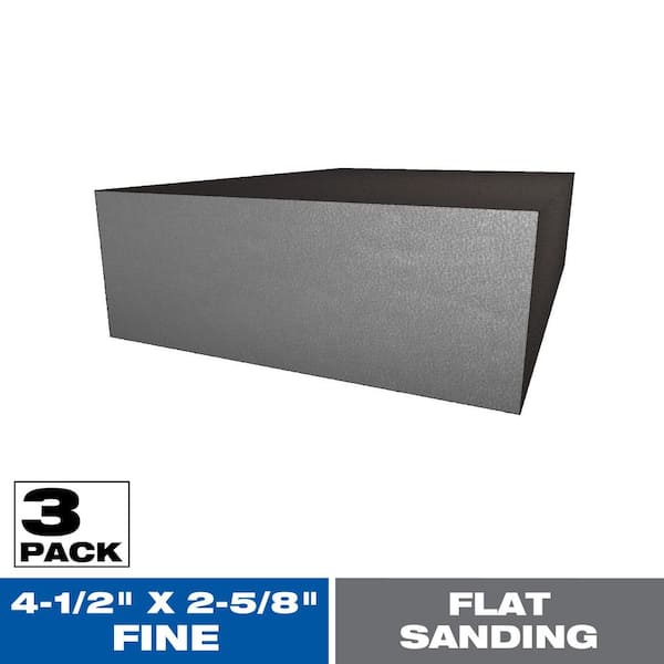 Avanti Pro 4-1/2 in. x 2-5/8 in. x 1 in. Fine 100 Grit Flat Sanding Sponge (3-Pack)