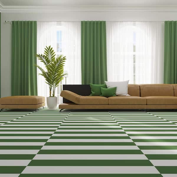 Lucida USA (Sample) MonoCore Chimmichurri Green Solid 22-mil Interlocking Luxury Vinyl Plank