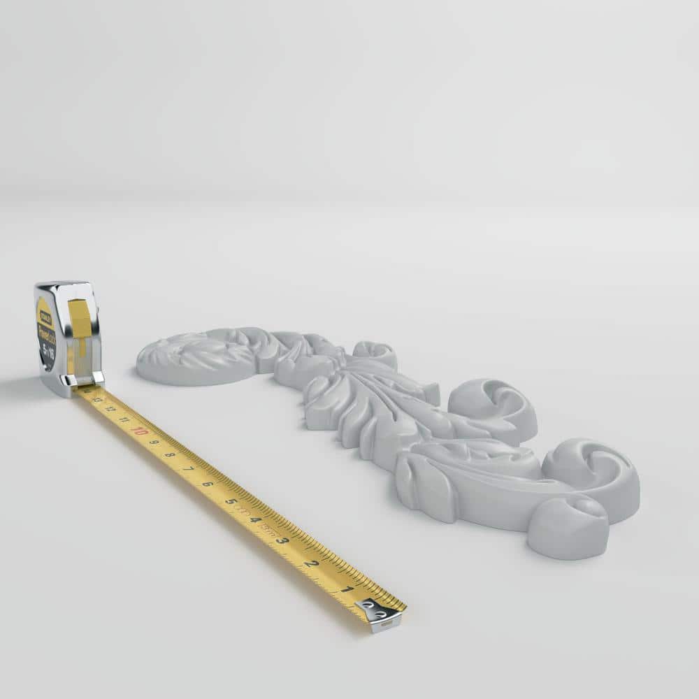 Edinburgh 7"H x 17.5"W Primed Polyurethane Scroll Onlay