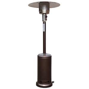 Sol 40000 BTU Bronze Stainless Steel Propane Standing Patio Heater with Wheels