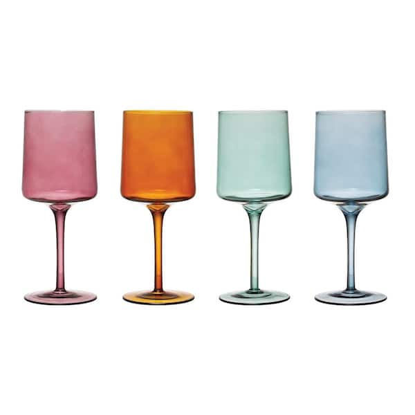Storied Home 14 oz. Stemmed Wine Glass (Set of 4)