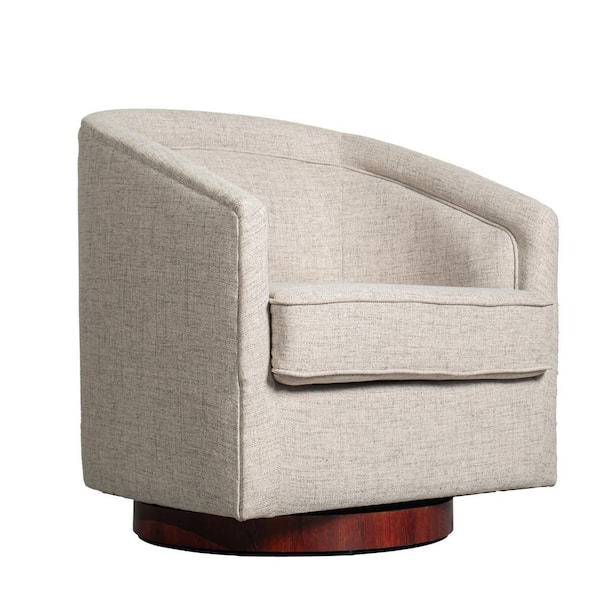 TAYLOR + LOGAN Cream Fabric Accent Chair