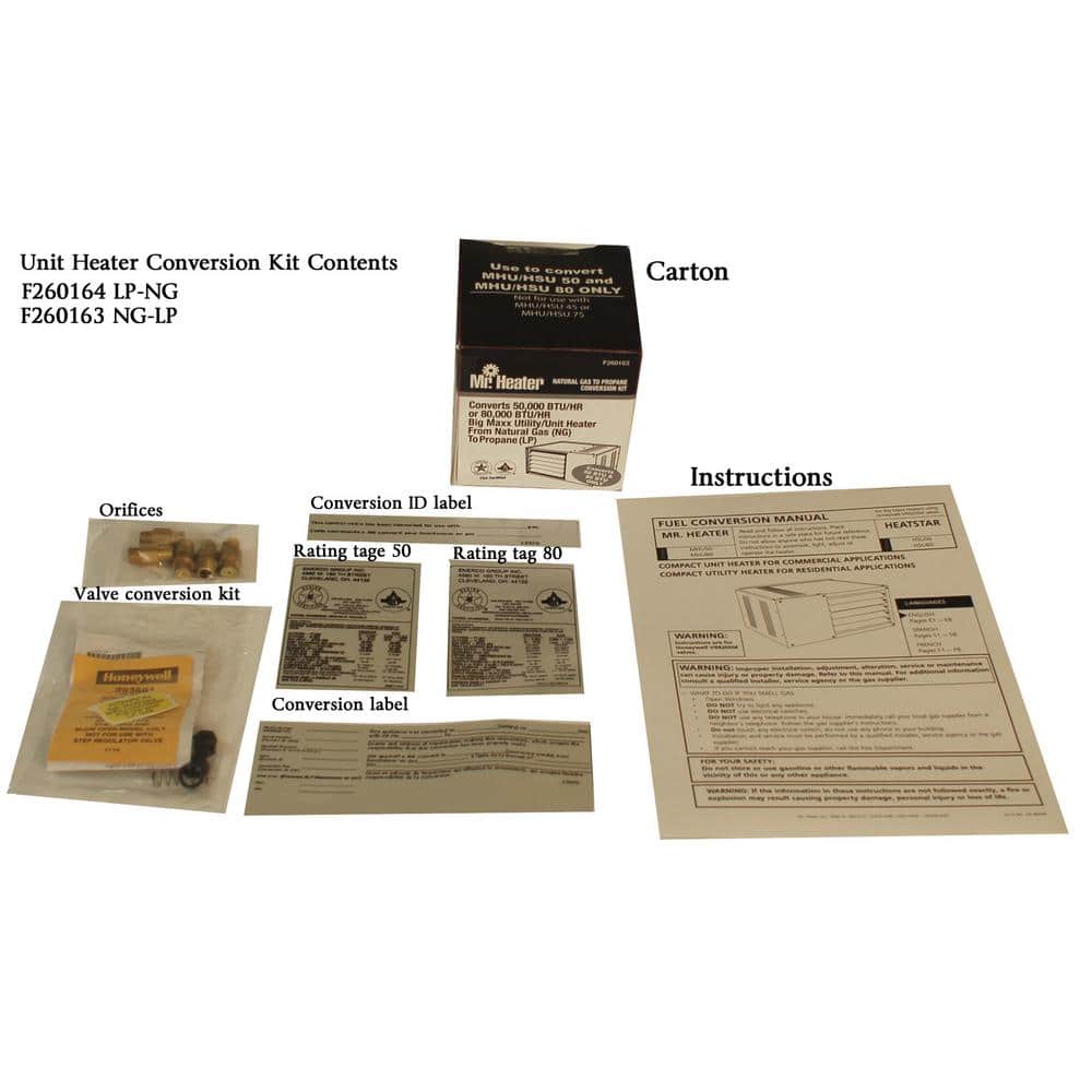 Big Maxx Brass Natural Gas to Liquid Propane Conversion Kit