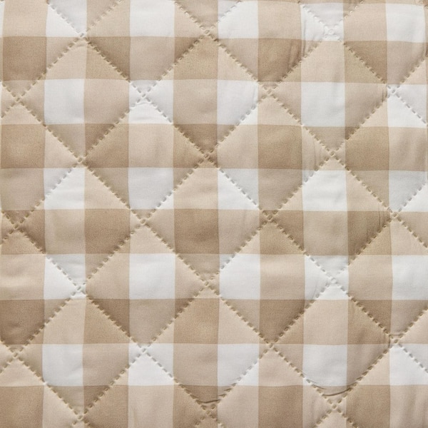 Reviews for VCNY Home Taupe Gingham 2-Piece Twin Microfiber Quilt