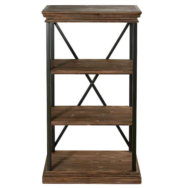 StyleCraft Archer Ridge Driftwood Grey 4-Tier Bookcase