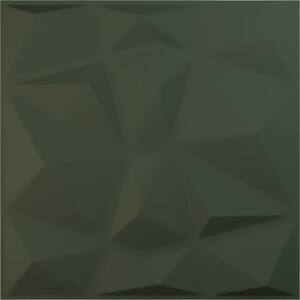 19 5/8 in. x 19 5/8 in. Niobe EnduraWall Decorative 3D Wall Panel, Satin Hunt Club Green (Covers 2.67 Sq. Ft.)