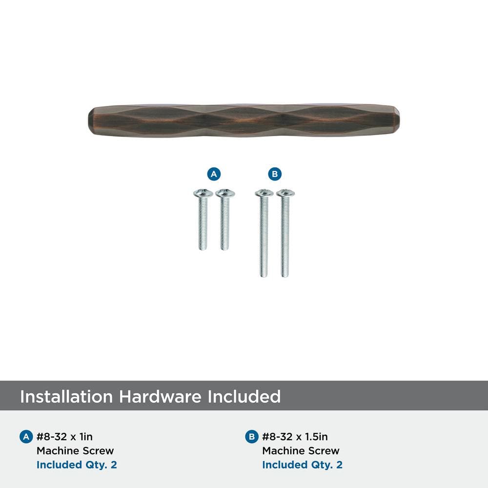 Oil Rubbed Bronze Modern Bar Pull with Mounting Hardware