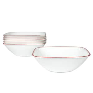 Corelle Square 22-Oz Cereal and Soup Bowls Simple Lines (Set of 6 