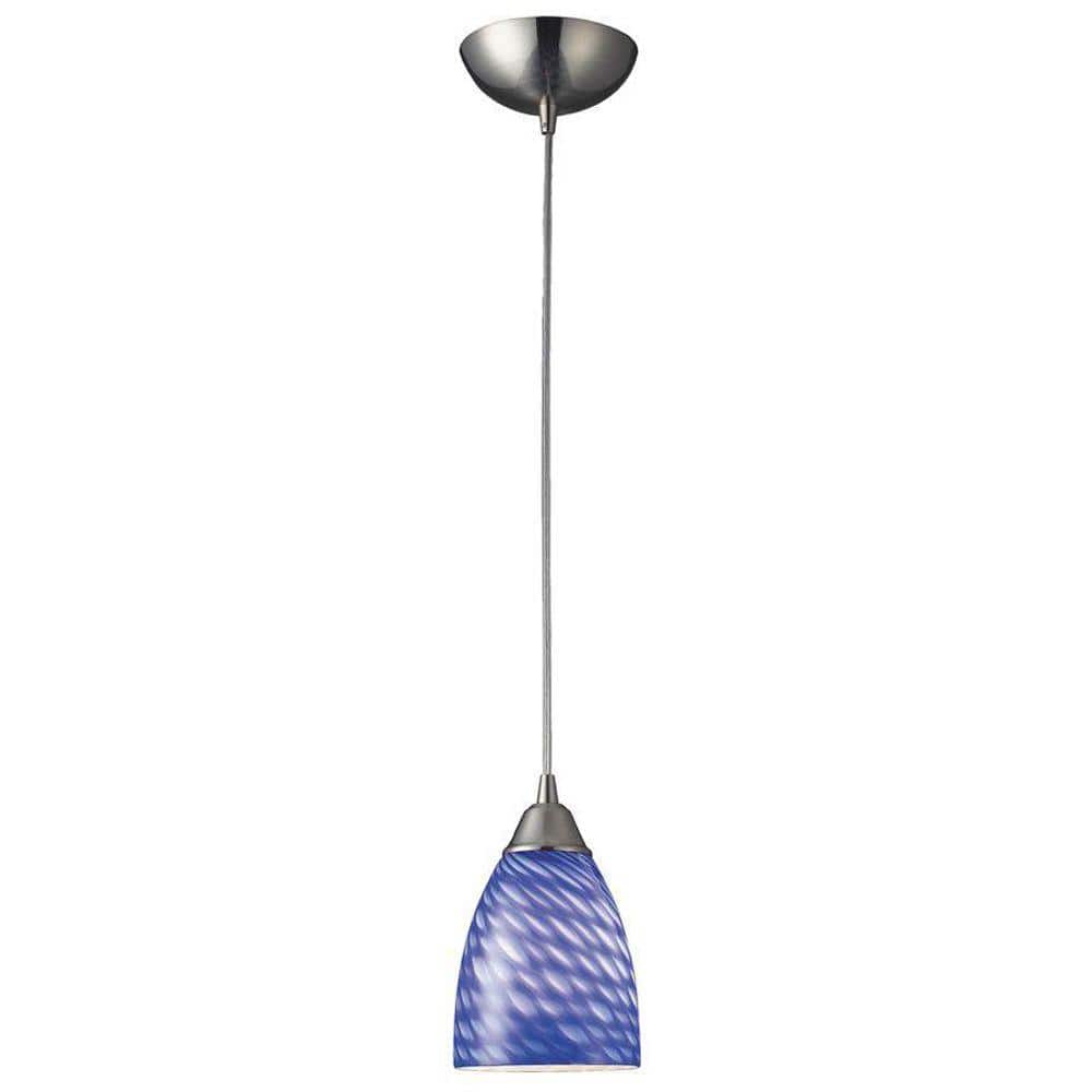 Titan Lighting Arco Baleno 1-Light Satin Nickel Pendant