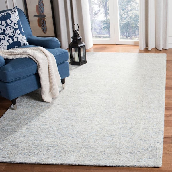 Glamour Blue/Ivory 8 ft. x 11 ft. Geometric Area Rug