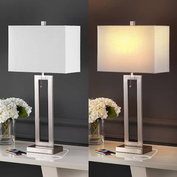 Home Decorators Collection Lampe de table avec prise USB, 28 po