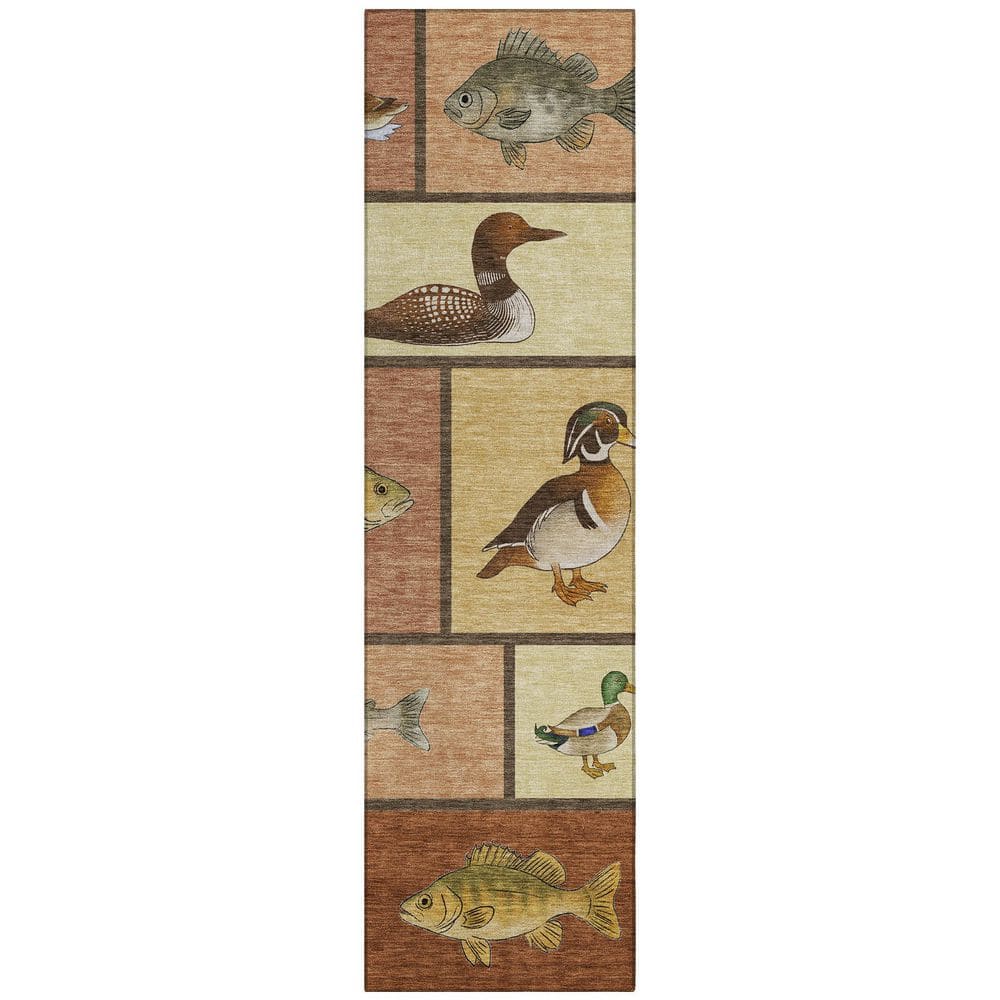 Chantille Machine Washable Indoor/Outdoor Abstract ACN2606 Paprika 2 ft. x 7 ft. Runner Rug price history on PriceWatchPro