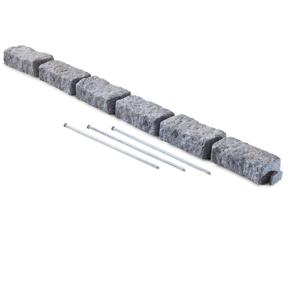 47.5 in. x 2.25 in. x 4 in. Grey Stone (Section) Faux Stone Plastic Garden Edging (1-Pack) price history on PriceWatchPro