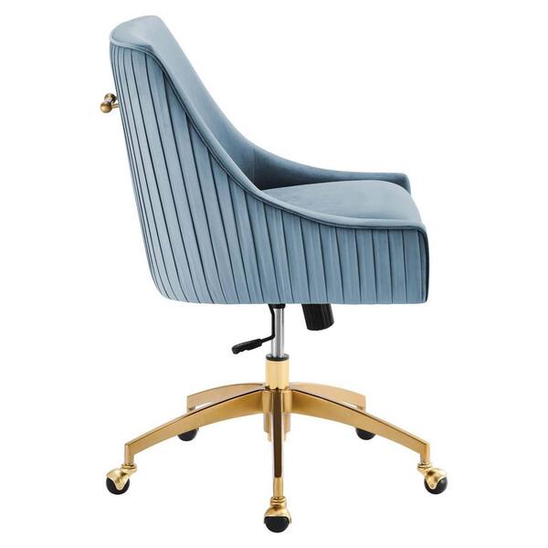 Light blue velvet office chair new arrivals