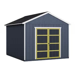 Installed Rookwood 10 ft. x 16 ft. Wooden Shed with Onyx Black Shingles