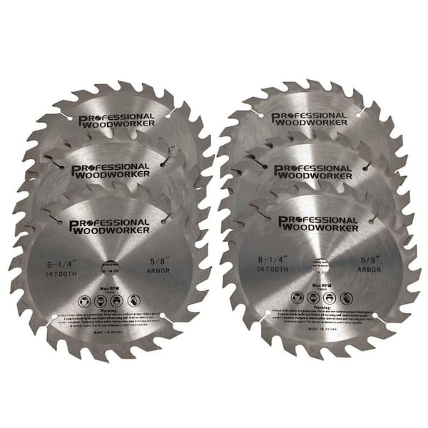 Professional Woodworker 8-1/4 in. Carbide Miter Saw Blades (6-Pack)