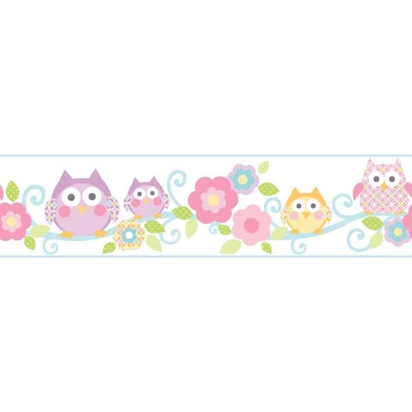 York Wallcoverings Cool Kids Owl Branch Wallpaper Border